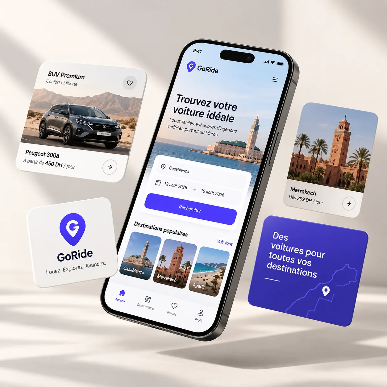 GoRide — car rental mobile app